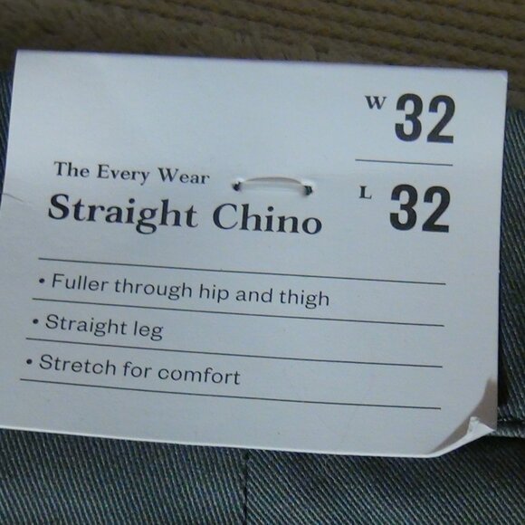 Goodfellow & Co The Every Wear Stretch Gray Straight Chino Pants Men Size 32 X32 - Picture 6 of 12